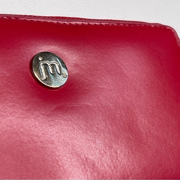 Jennifer Moore Wristlet Clutch Bag Wallet Purse Berry Red Vegan Leather New - Picture 3 of 12